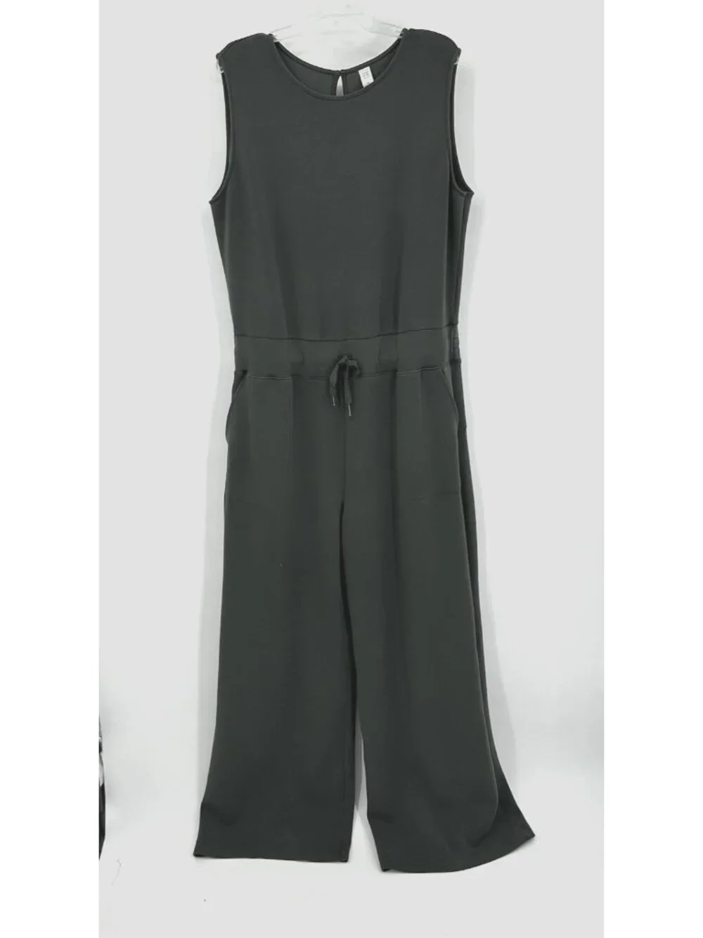 Spanx AirEssentials Sleeveless Soft Stretch Drawstring Jumpsuit In Gray